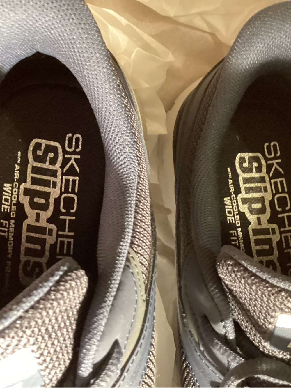 Skechers Track Ezra’l Mens 11.5 Wide Navy Sneakers Slip Ins No box - Picture 5 of 10